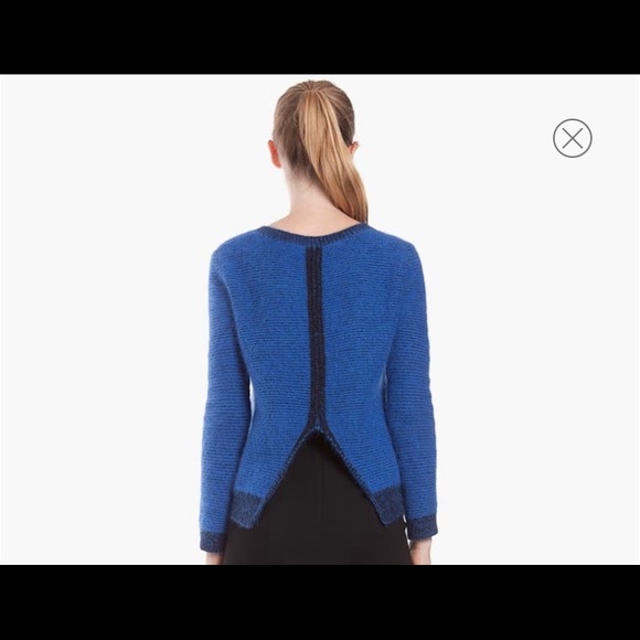 Sandro Système Cobalt Blue Angora Sweater - Picture 9 of 11